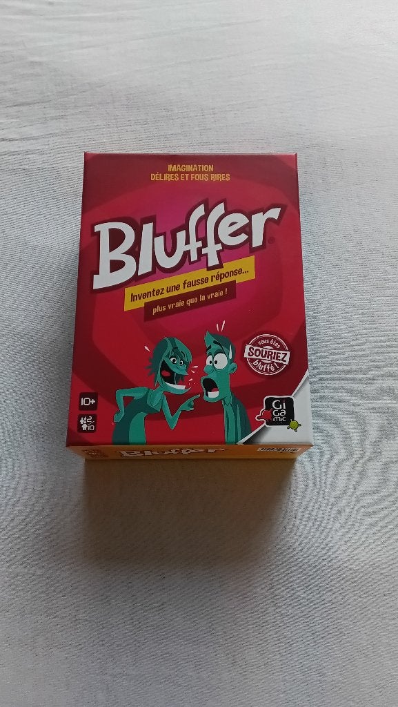 Bluffer, Trois ou quatre joueurs, Enlèvement ou Envoi, Comme neuf, Gigamic