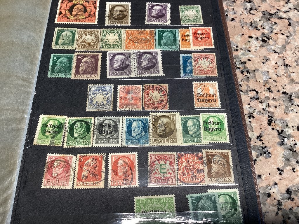 Lot van 37 oude BAYERN postzegels, Enlèvement ou Envoi, Empire allemand, Affranchi