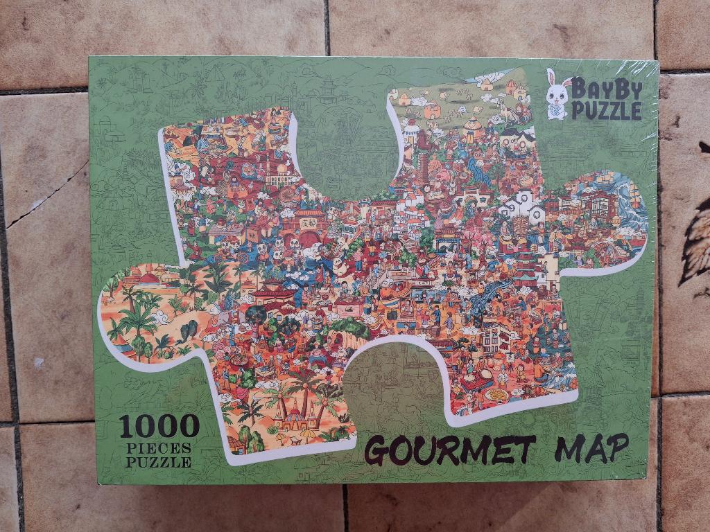 bayby puzzle gourmet map  1000, Ophalen of Verzenden, 500 t/m 1500 stukjes, Nieuw, Legpuzzel