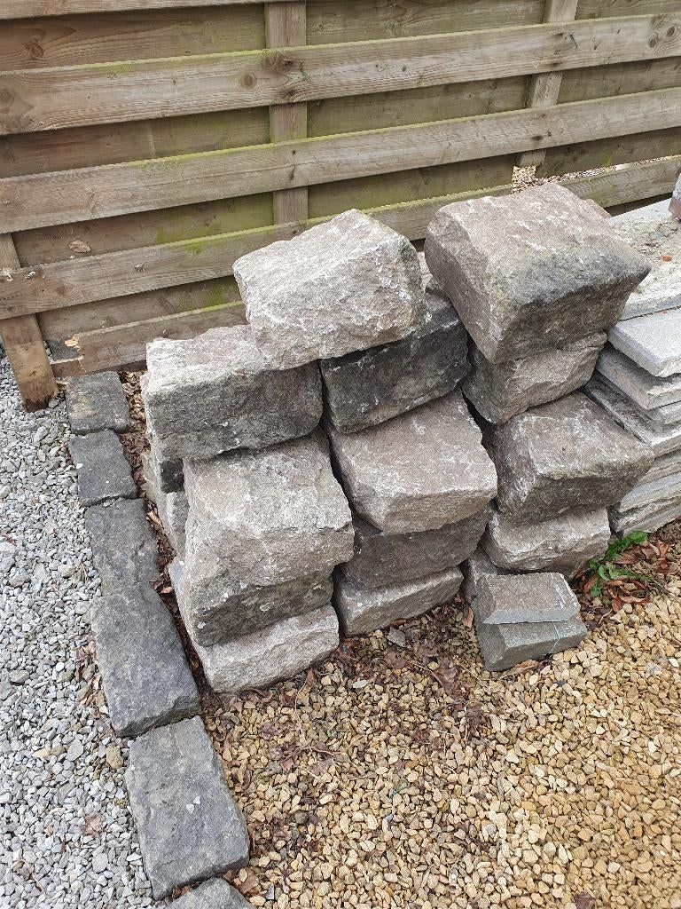 Boordkassei blauwe hardsteen 30x15x30 cm, Ophalen, Gebruikt, 25 tot 50 cm, Natuursteen