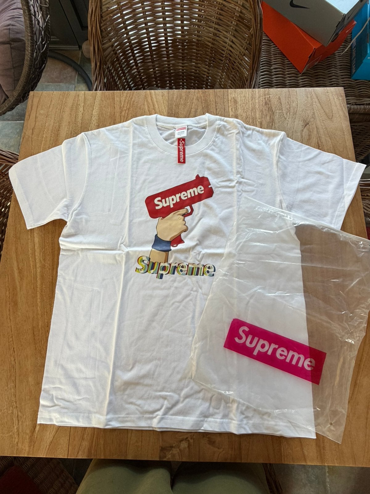 Supreme tshirt, Kleding | Heren, T-shirts, Verzenden, Zo goed als nieuw, Maat 52/54 (L)