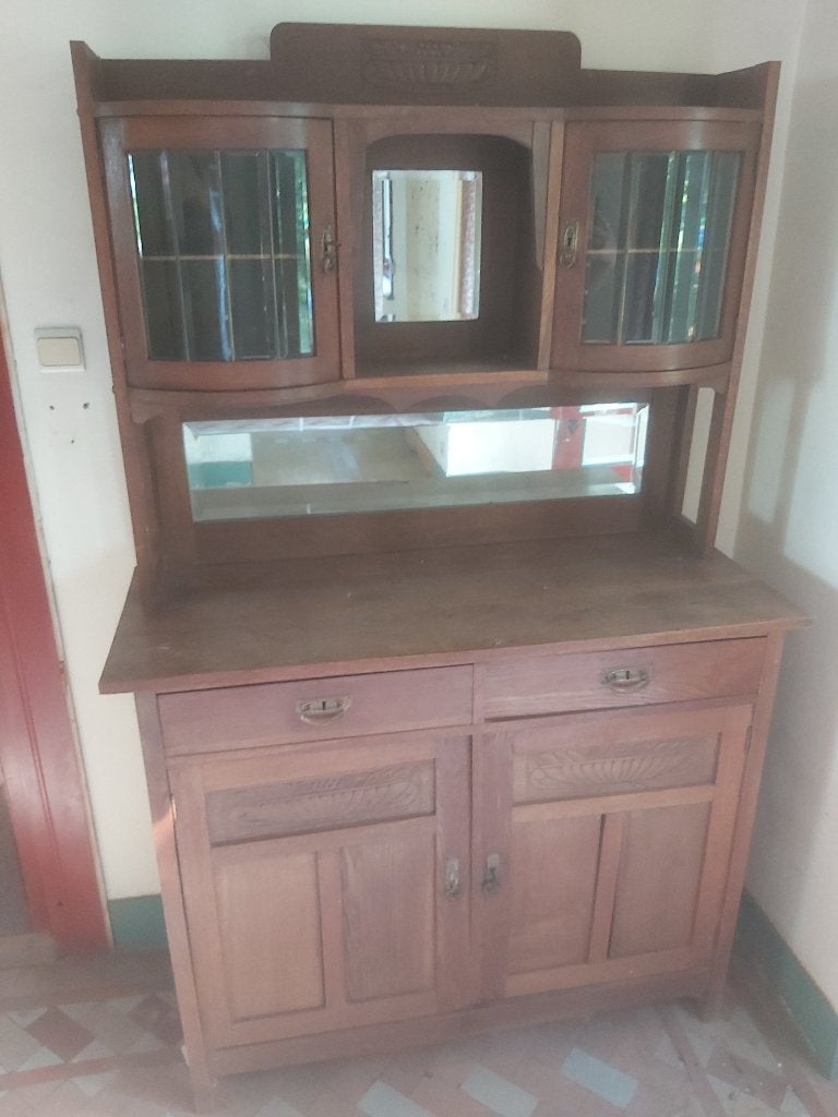 Klassieke Antieke Buffetkast / Keukenbuffet (Art Deco stijl), Antiek en Kunst, Ophalen