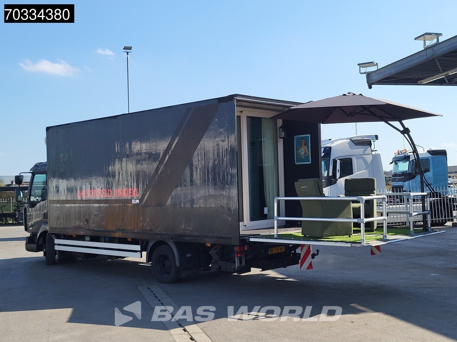 Renault Midlum Midlum 160 4X2 7.5 tons NL Camper truck Livin, Caravanes & Camping, Autres marques, 6 à 7 mètres, Entreprise, Boîte manuelle