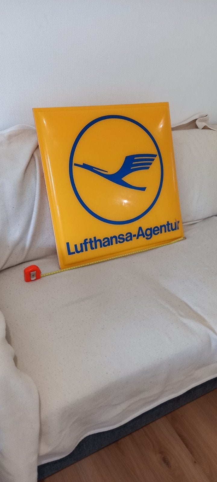 Paneau publicitaire LUFTHANSA original, Collections, Marques & Objets publicitaires, Enlèvement ou Envoi