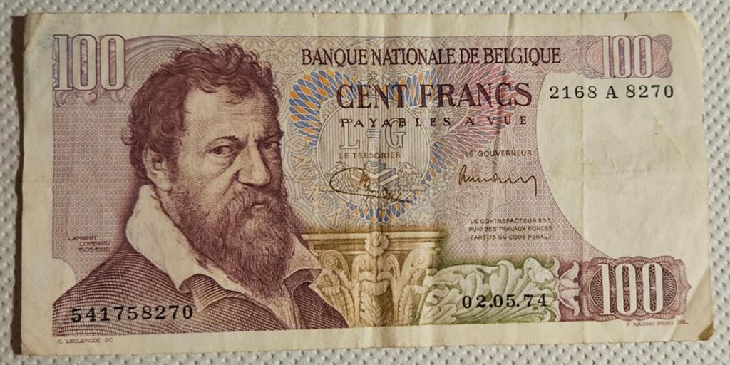 Billet de 100 francs belges 1974
C'est un bar, Timbres & Monnaies, Enlèvement ou Envoi