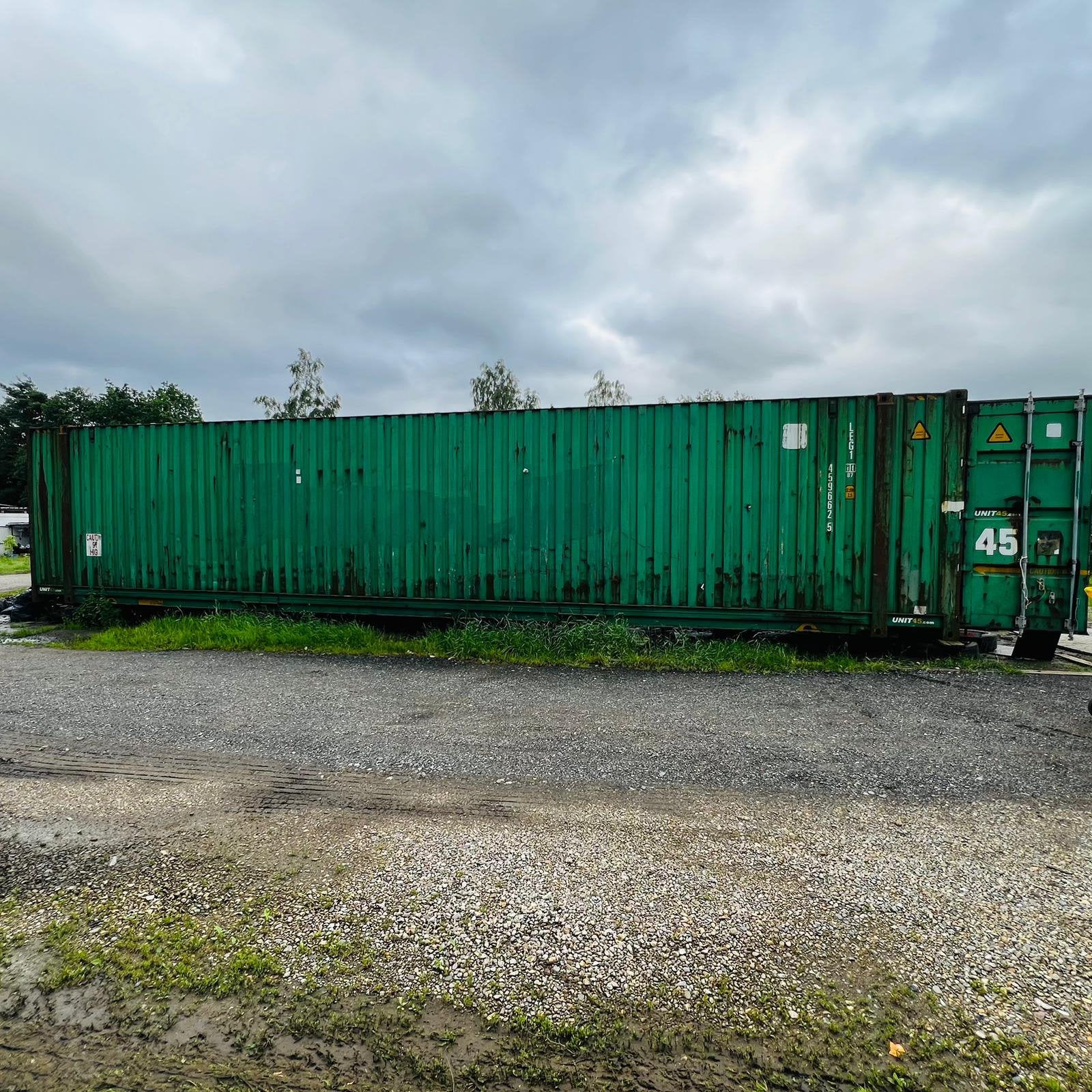 Zee container 45 voet, Ophalen