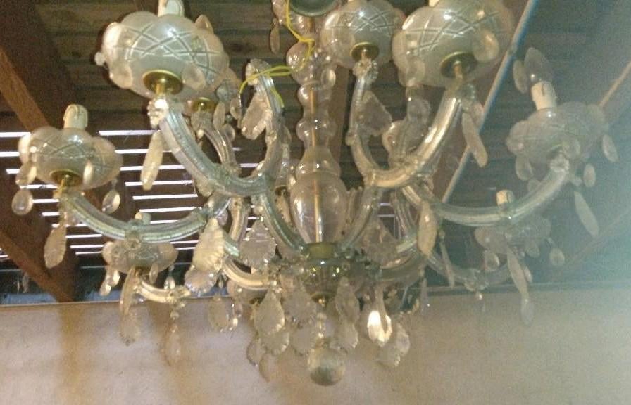 kroonluchter vintage, Ophalen, Glas