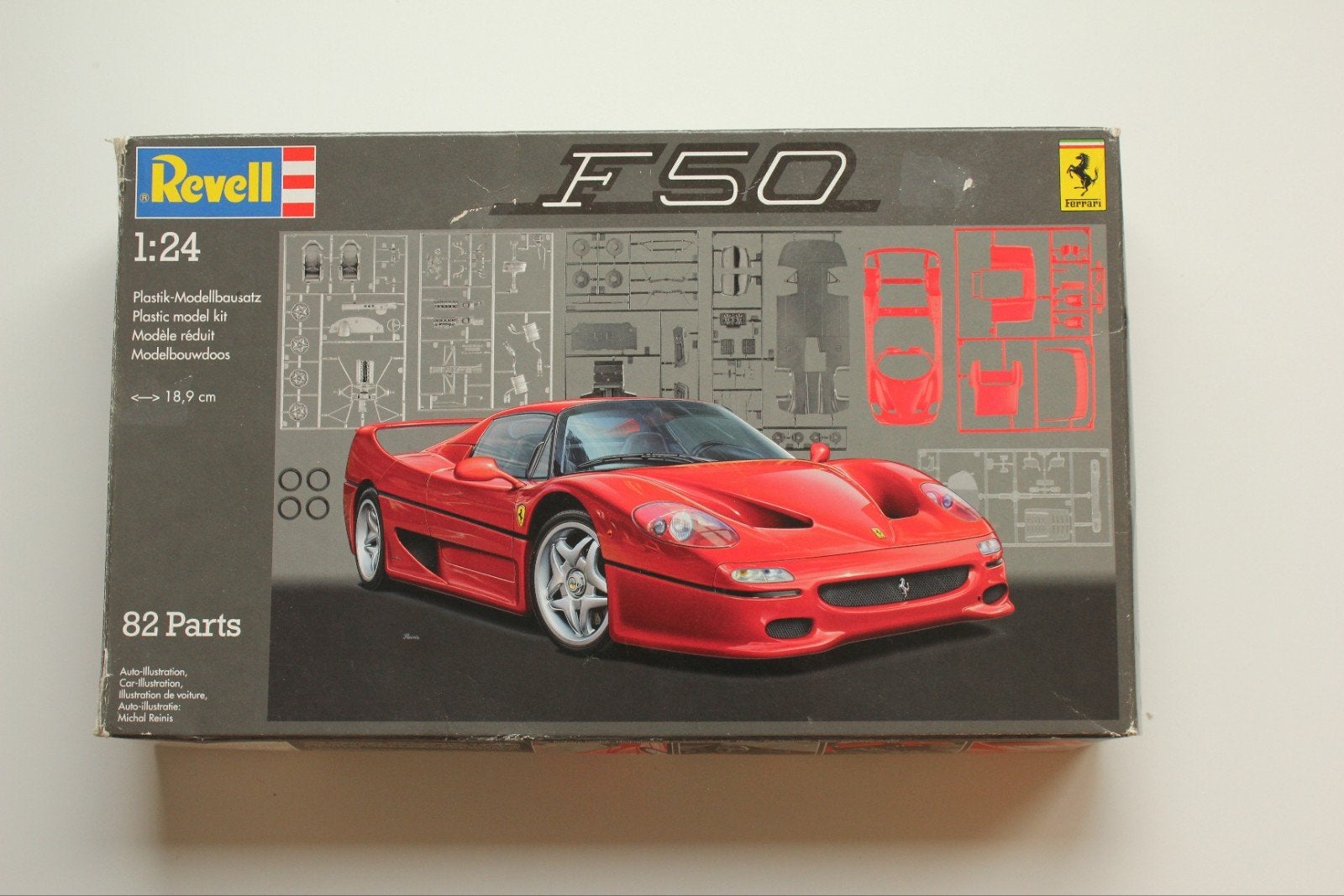 Revell Ferrari F50 1:24 schaalmodel (#07370) — 82 stuks, Ophalen, Auto, Revell, Groter dan 1:32