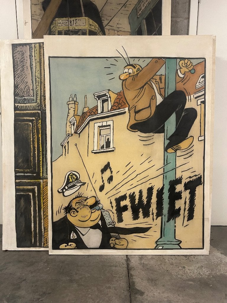 Strip doek geschilderd uniek Nero Marc Sleen, Ophalen