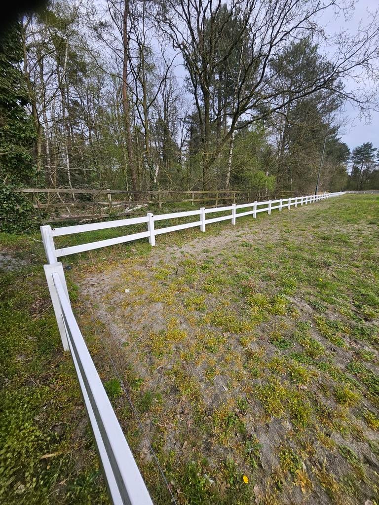 paarden. luiken .buiten deuren.omheining .witte pvc omhein