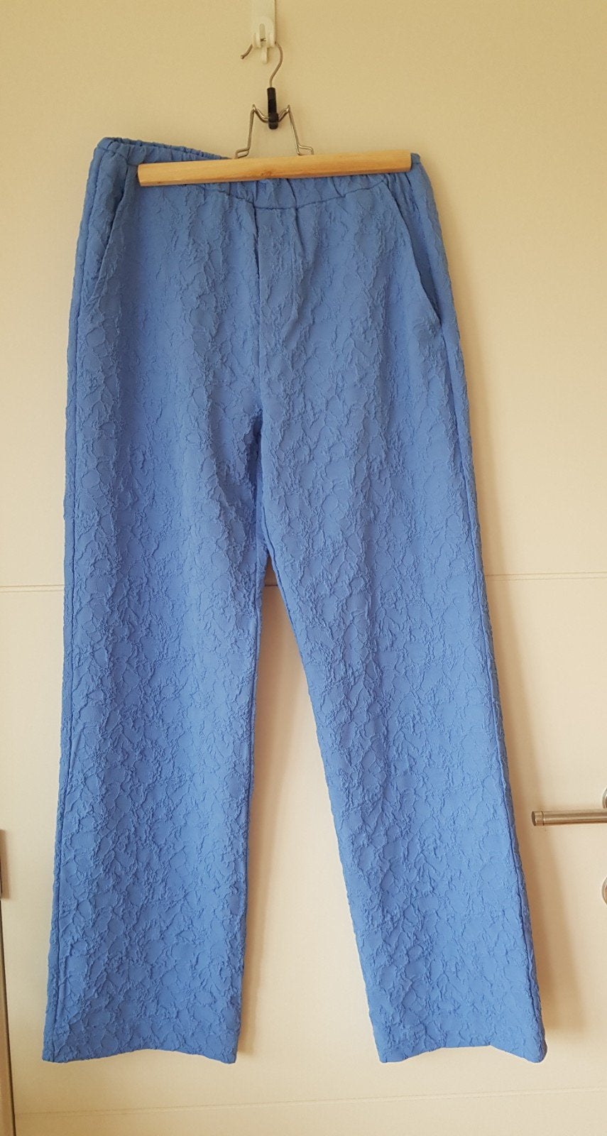 Losse, brede zomerbroek S/M, Kleding | Dames, Broeken en Pantalons, Blauw, Nieuw, Ophalen of Verzenden, Maat 36 (S)