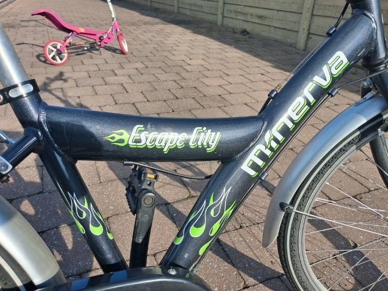 Jongensfiets alu Minerva Escape city 24inch, Ophalen, Minerva, Handrem, Gebruikt