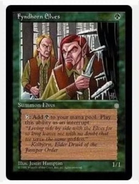 Fyndhorn Elves - ICE - MTG - ex, Ophalen of Verzenden