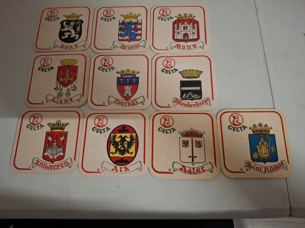 Oude bierviltjes celta pils wapenschilden, Enlèvement ou Envoi