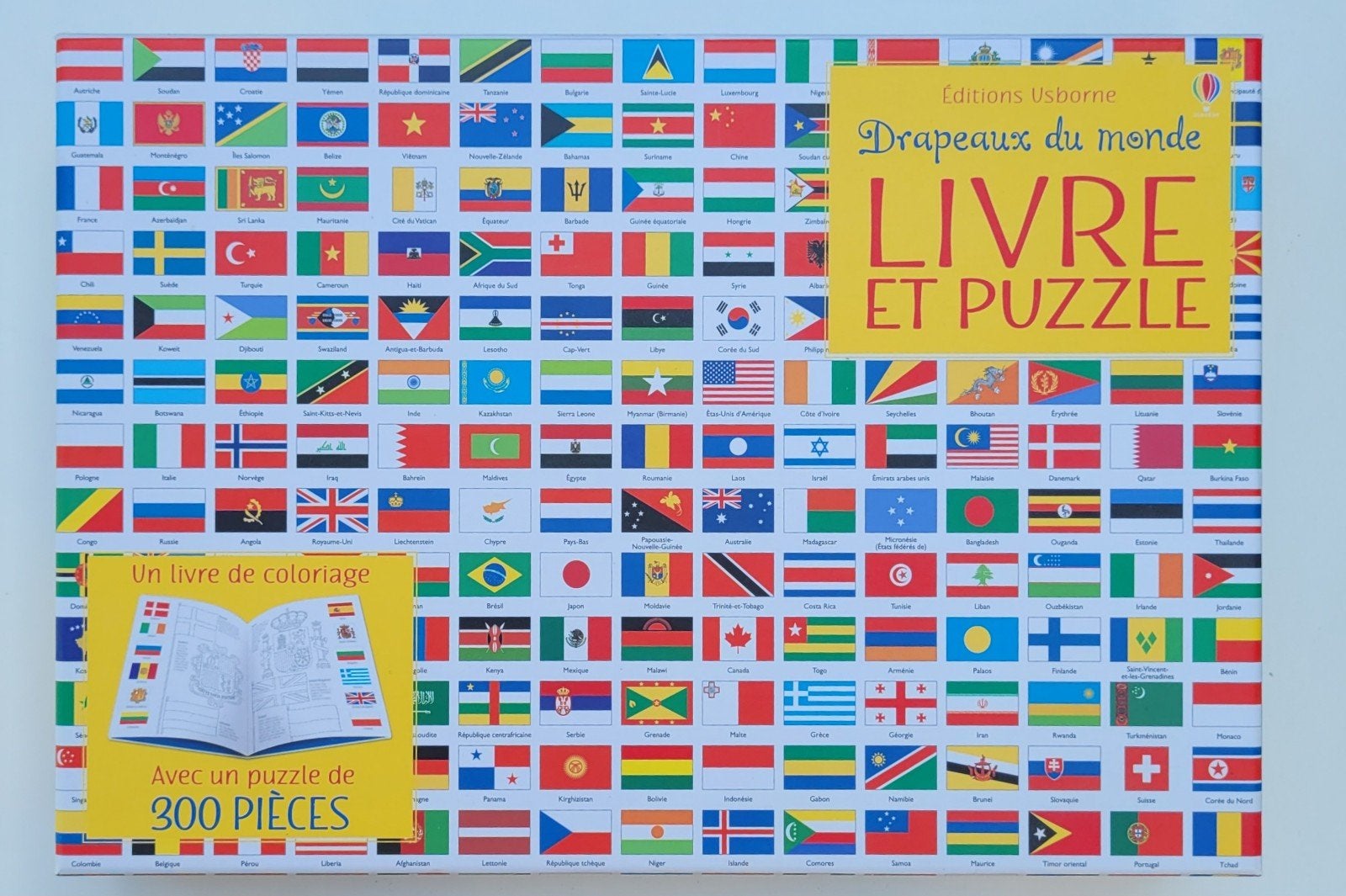 Vlaggen van de wereld - Boek en puzzel, Kinderen en Baby's, Ophalen, Meer dan 50 stukjes, Nieuw, 2 tot 4 jaar
