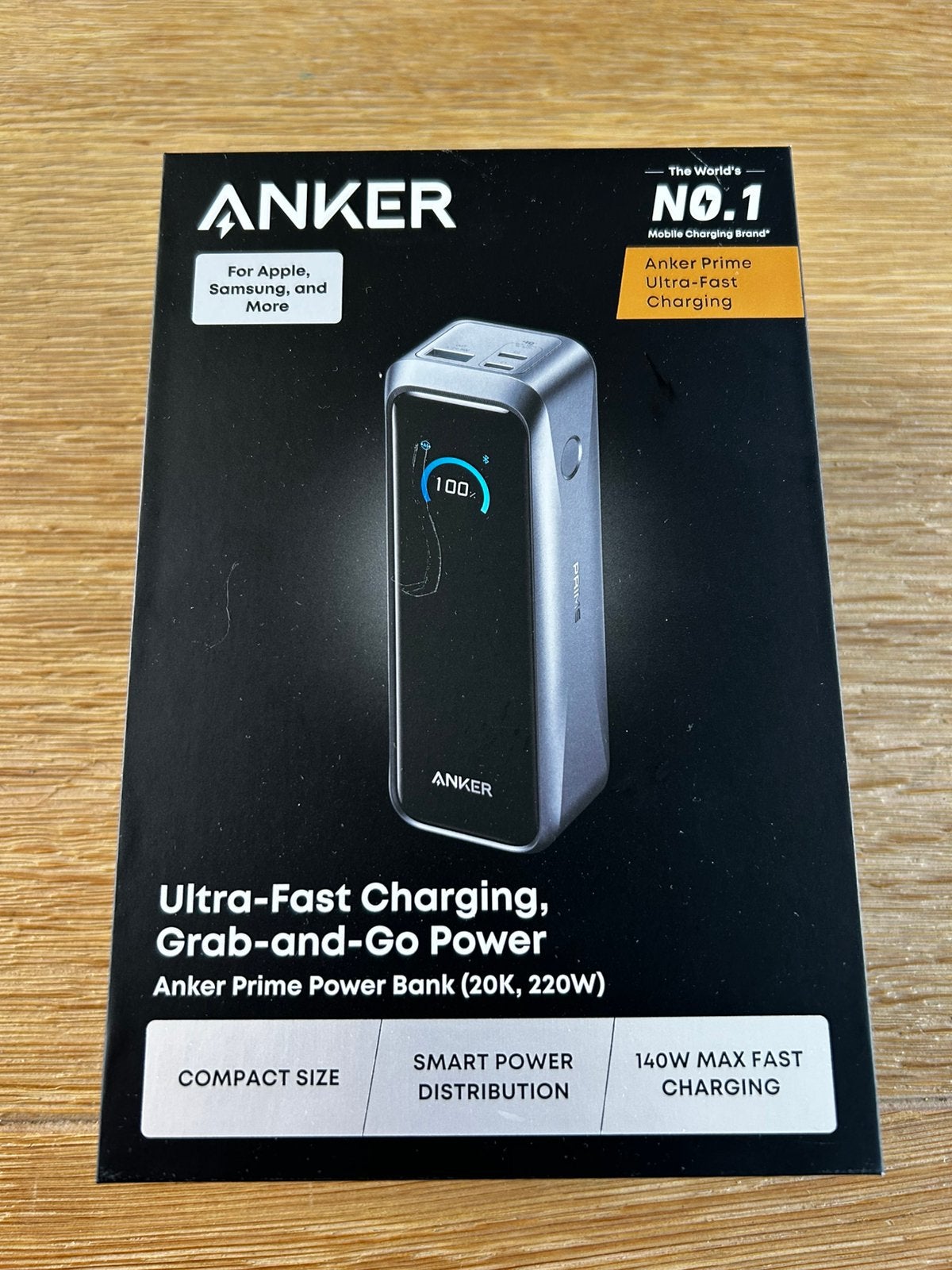 Anker Prime Powerbank 20k, 220W (nieuw, doos is verzegeld!), Telecommunicatie, Powerbanks, Nieuw, Ophalen