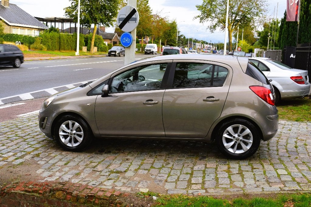 Opel Corsa 1.0i/Airco/GPS/LEDER/GARANTIE, Auto's, Voorwielaandrijving, Zwart, Bedrijf, 5 deurs