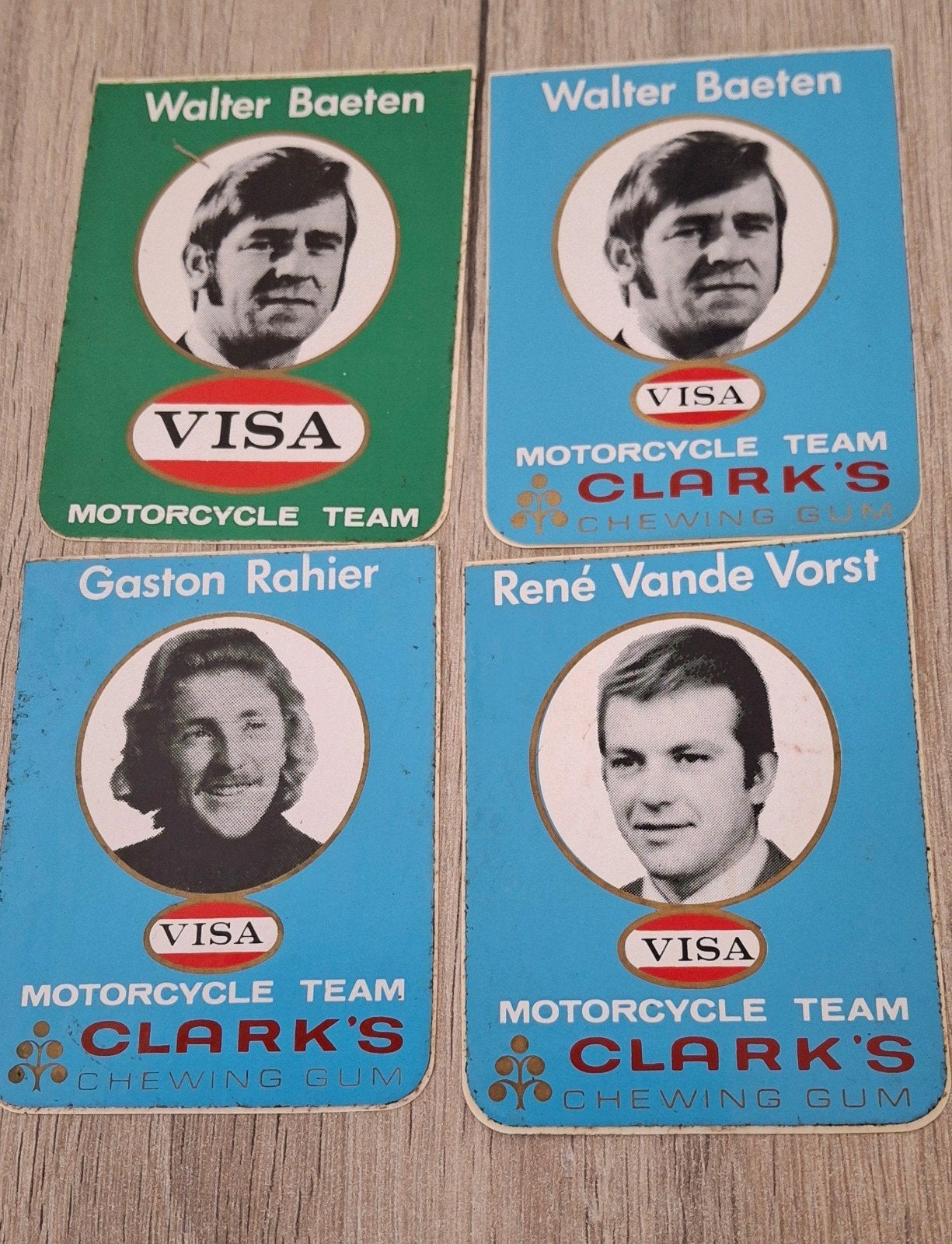 Lot stickers motocross team Visa Clark's, Ophalen of Verzenden, Zo goed als nieuw, Auto of Motor