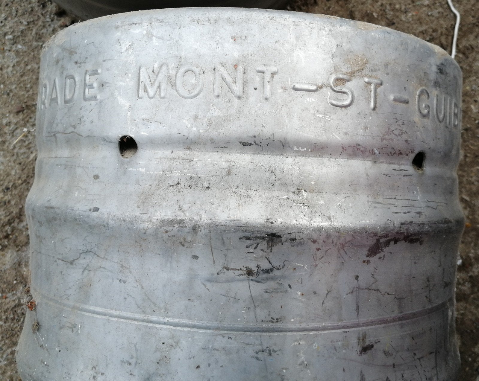 Grade Mont Saint Guibert biervat 1979 aluminum, Ophalen, Gebruikt, Overige typen, Overige merken