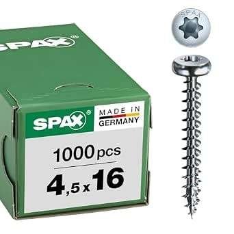 ABC SPAX-S Countersunk Wood Screws 4.5 x 16 mm ( 20 stuks), Bricolage & Construction, Enlèvement, Neuf, Moins de 50 mm, Vis