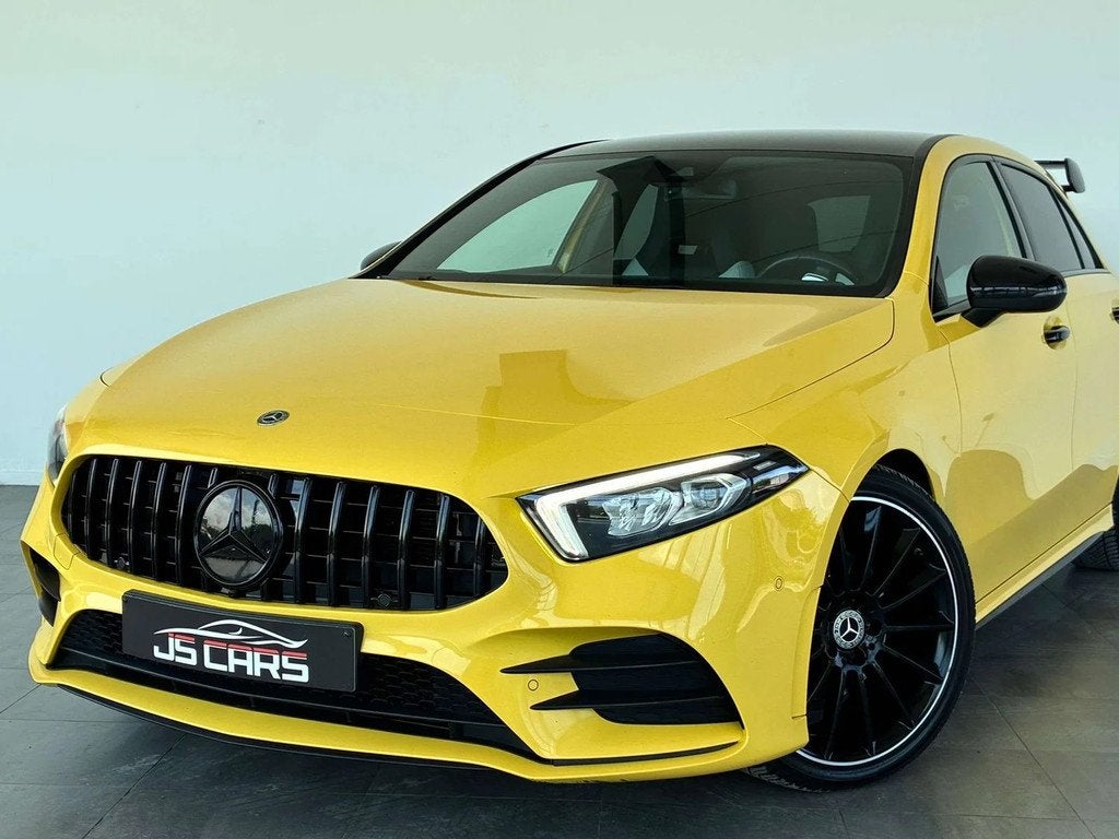 Mercedes-Benz A-CLASS 180 dA-PACK AMG-COCKPIT-CUIR-CARPLAY-C, Classe A, Achat, Entreprise, Jaune
