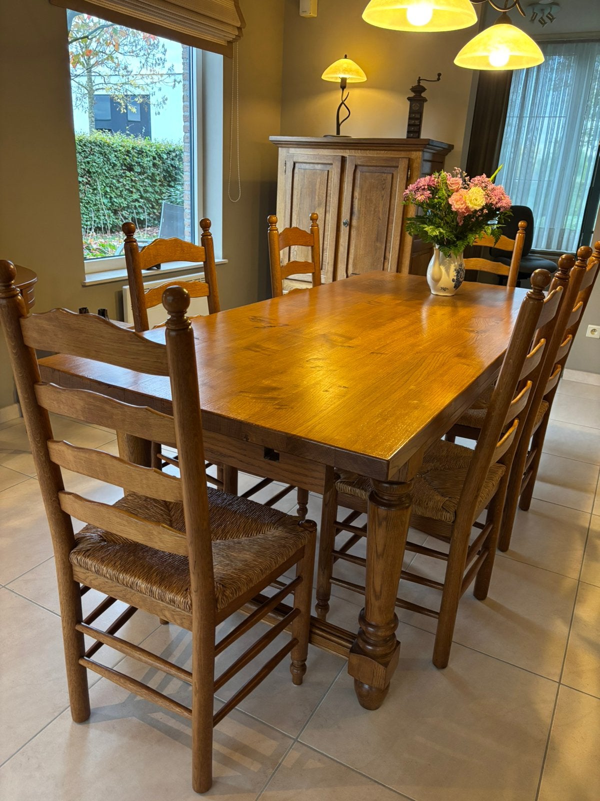 Tafel en stoelen, Maison & Meubles, Enlèvement, Utilisé, Klassiek, 4 à 6 chaises