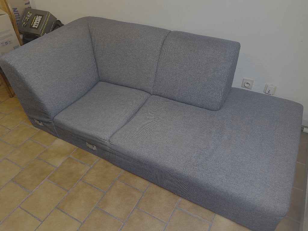 Free Grey couch section, Ophalen, Gebruikt