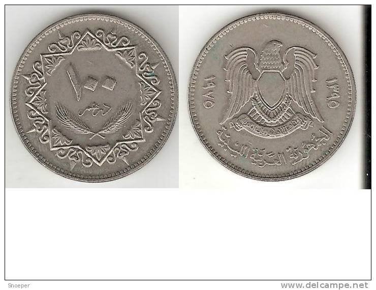 libya 100 dirhams 1975 km 17 xf+, Postzegels en Munten, Munten | Afrika, Verzenden, Overige landen, Losse munt