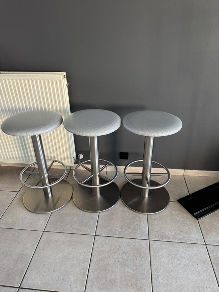Tabourets de bar, Maison & Meubles, Tabourets de bar, 3 tabourets, Enlèvement, Métal, 60 à 90 cm