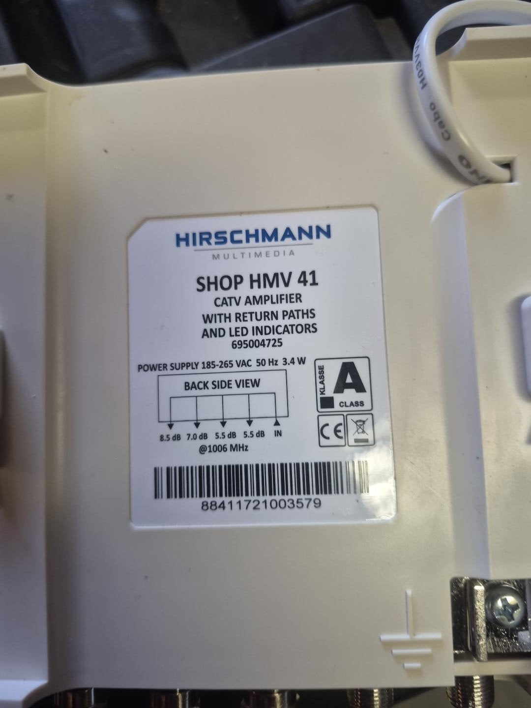 Hirschmann HMV 41 CATV-versterker – professioneel, Audio, Tv en Foto, Ophalen of Verzenden, Zo goed als nieuw
