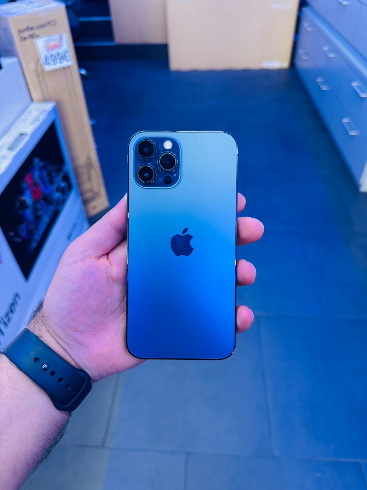 Apple iPhone 12 Promax, Télécoms, 128 GB, Enlèvement, Sans abonnement, Bleu