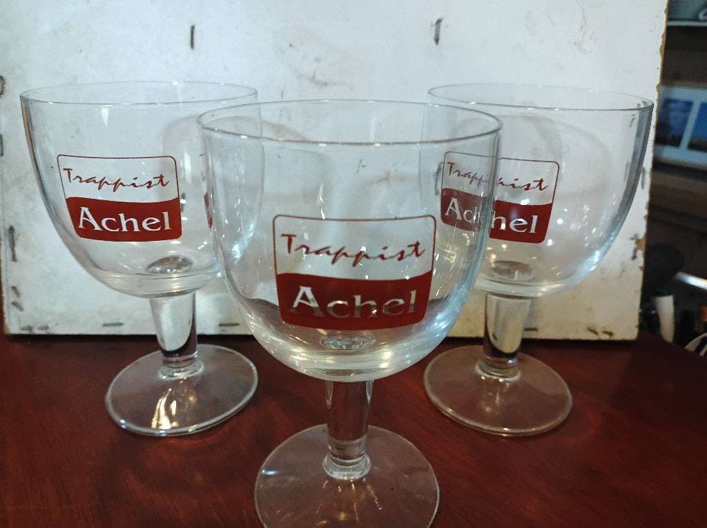 3 Achel-glazen, Ophalen, Zo goed als nieuw, Bierglas