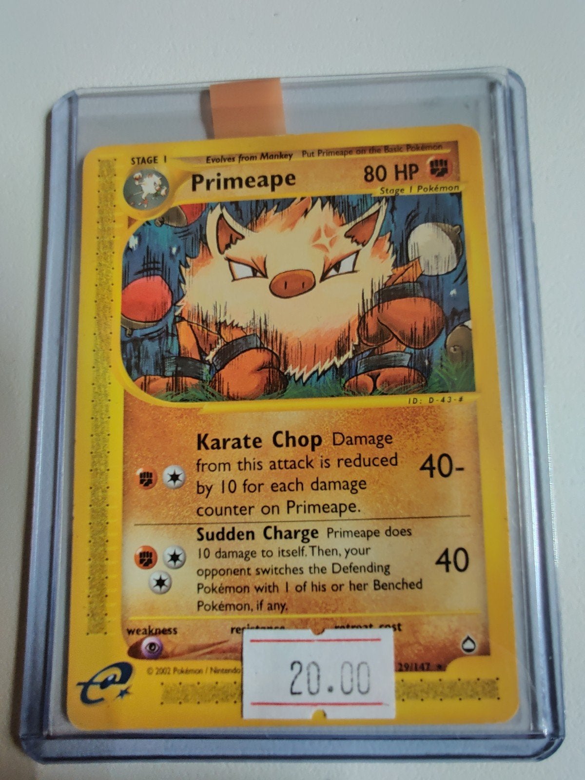 primeape AQ 29, Ophalen, Zo goed als nieuw, Losse kaart, Foil