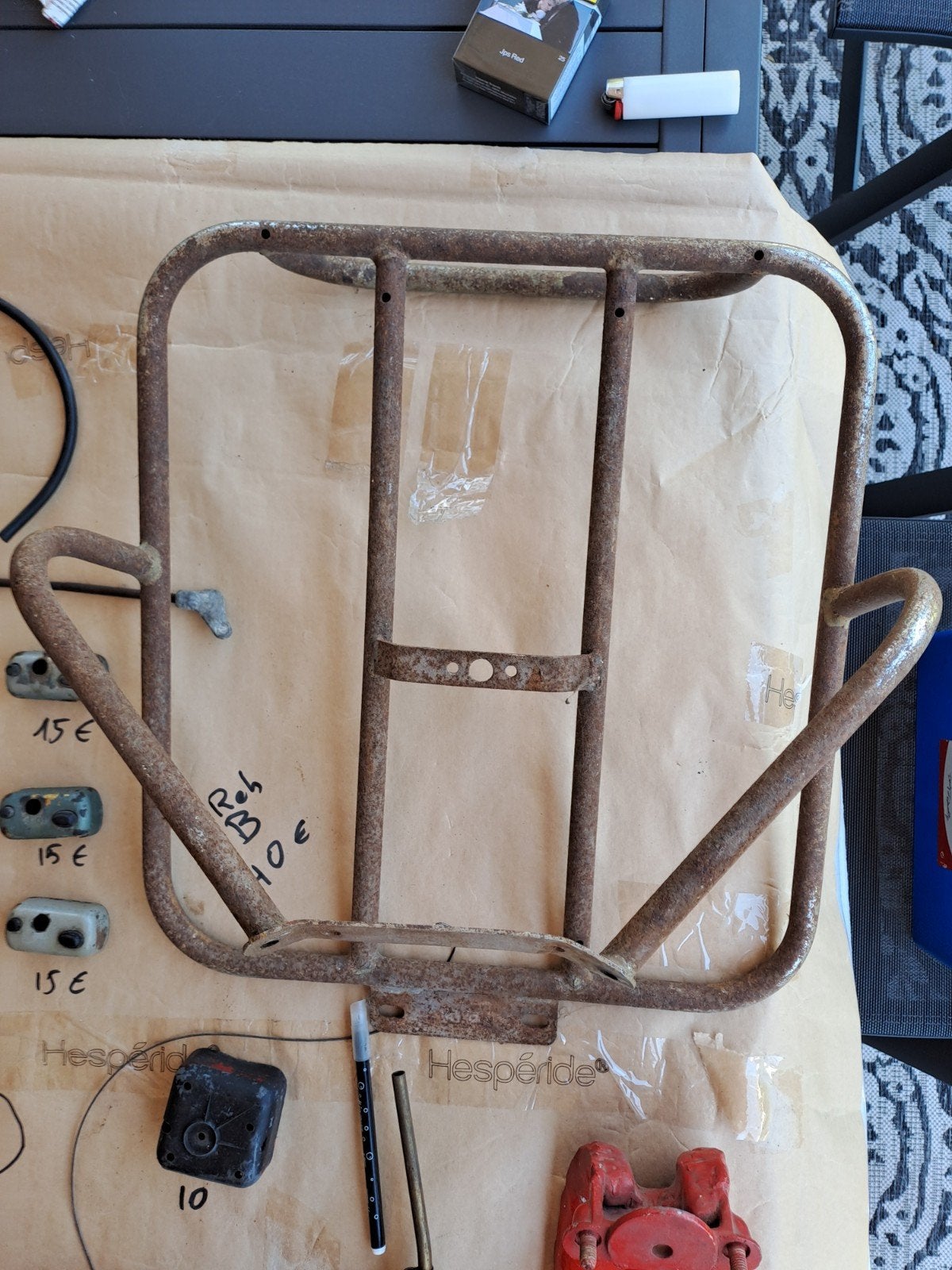 Vespa Faro Basso vl achterrek bagagedrager origineel, Enlèvement, Vespa