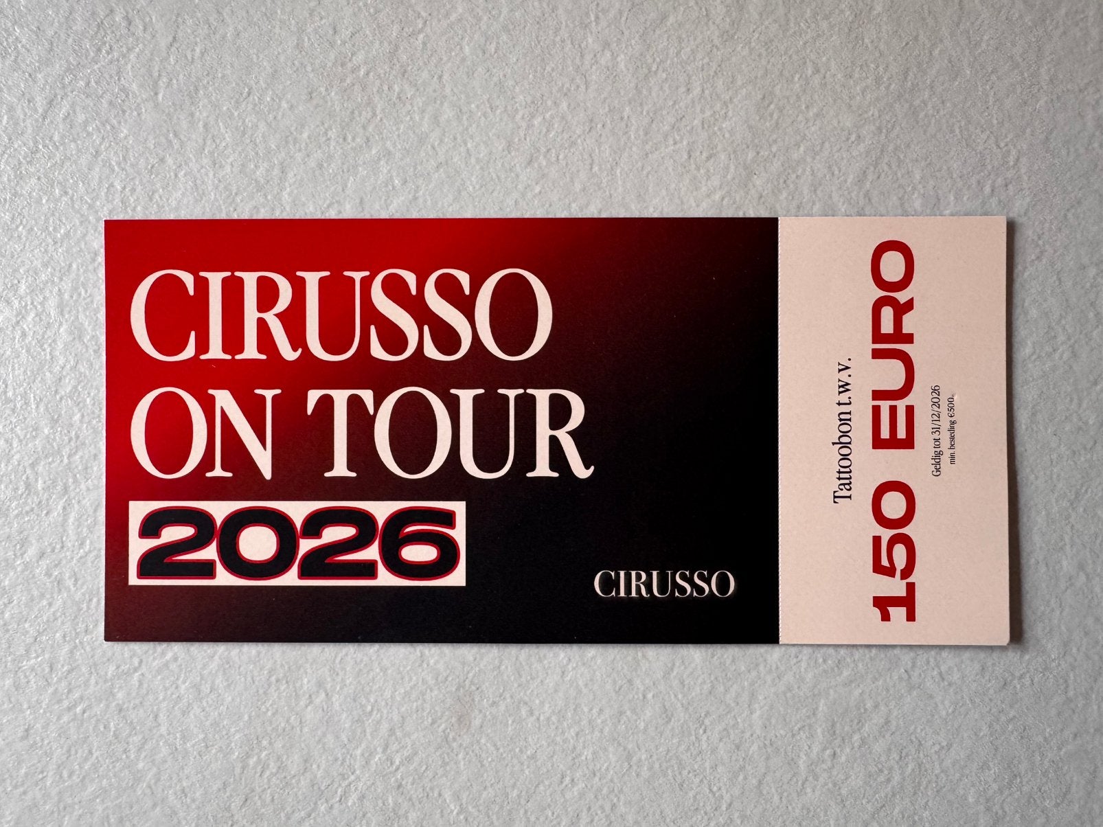 Cirusso kortingsbon van €150, Une personne, Bon de réduction, Autres types