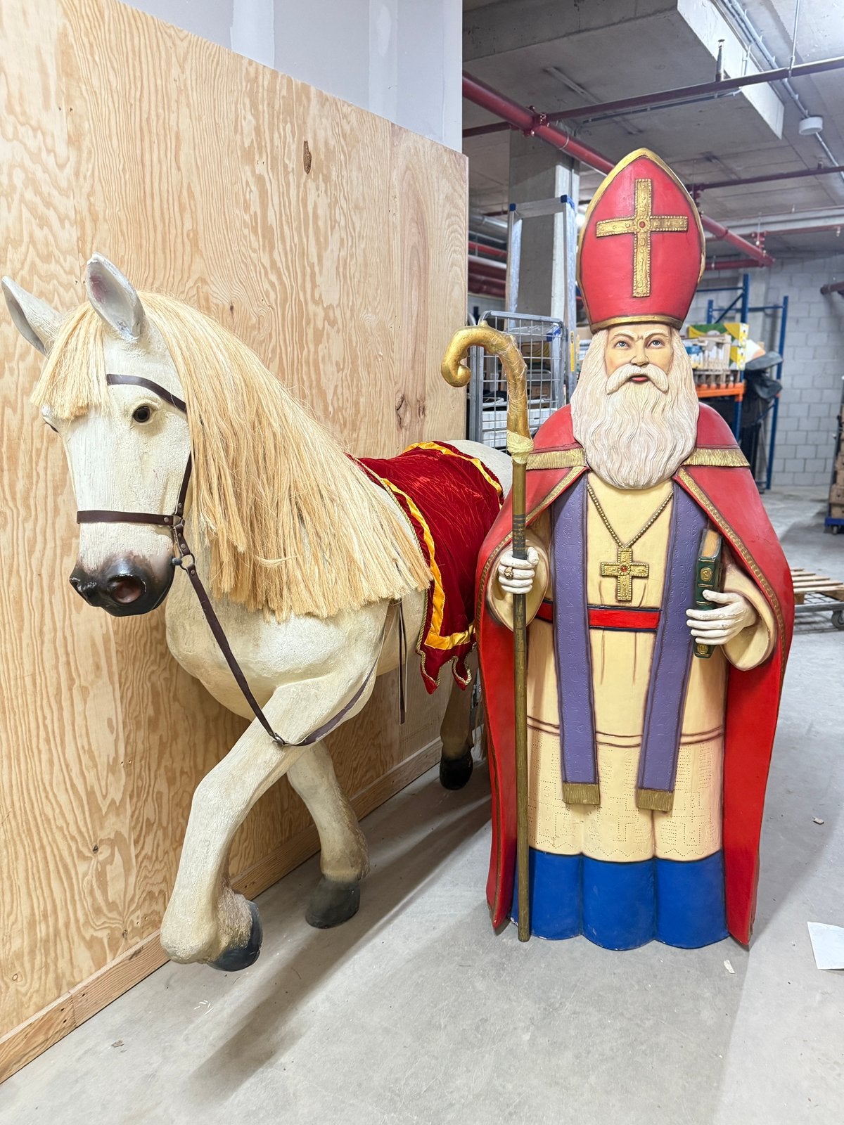 Groot professioneel sinterklaas van polyster, Diversen, Ophalen, Zo goed als nieuw