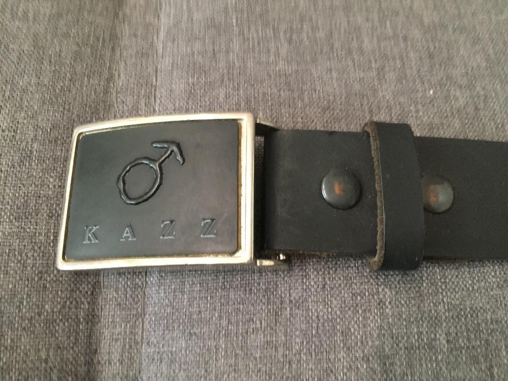 Broeksriem Kazz, Kleding | Heren, Riemen en Ceintuurs, Ophalen of Verzenden, Riem of Ceintuur, Gedragen, Echt leder