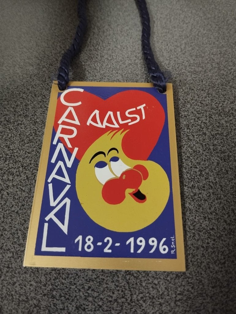 Carnaval medaille Aalst metaal 1996, Ophalen of Verzenden, Overige materialen