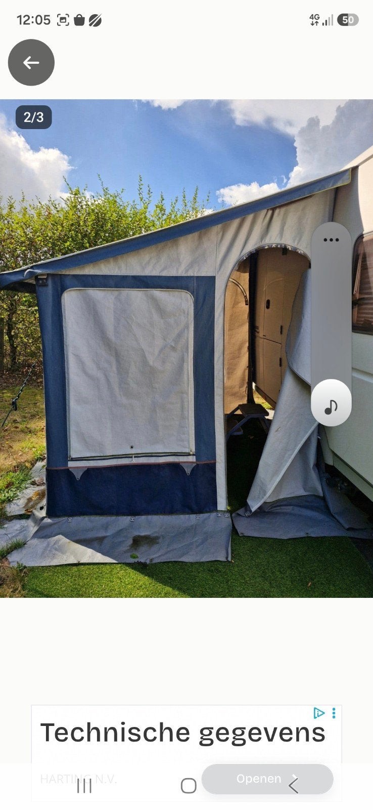 wintertent 2 op 2 meter, Ophalen