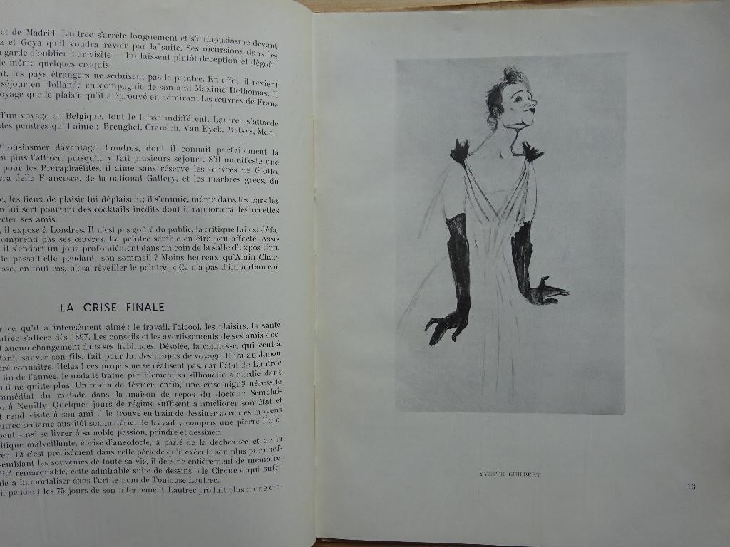 Dessins de Toulouse Lautrec, 1942, documents d'art, Gelezen, Ophalen of Verzenden, Julien, Schilder- en Tekenkunst