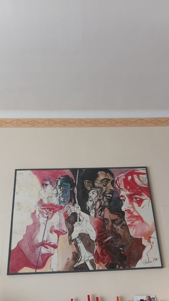 aquarelle de Jacques brel, Enlèvement, Neuf, Christian otte