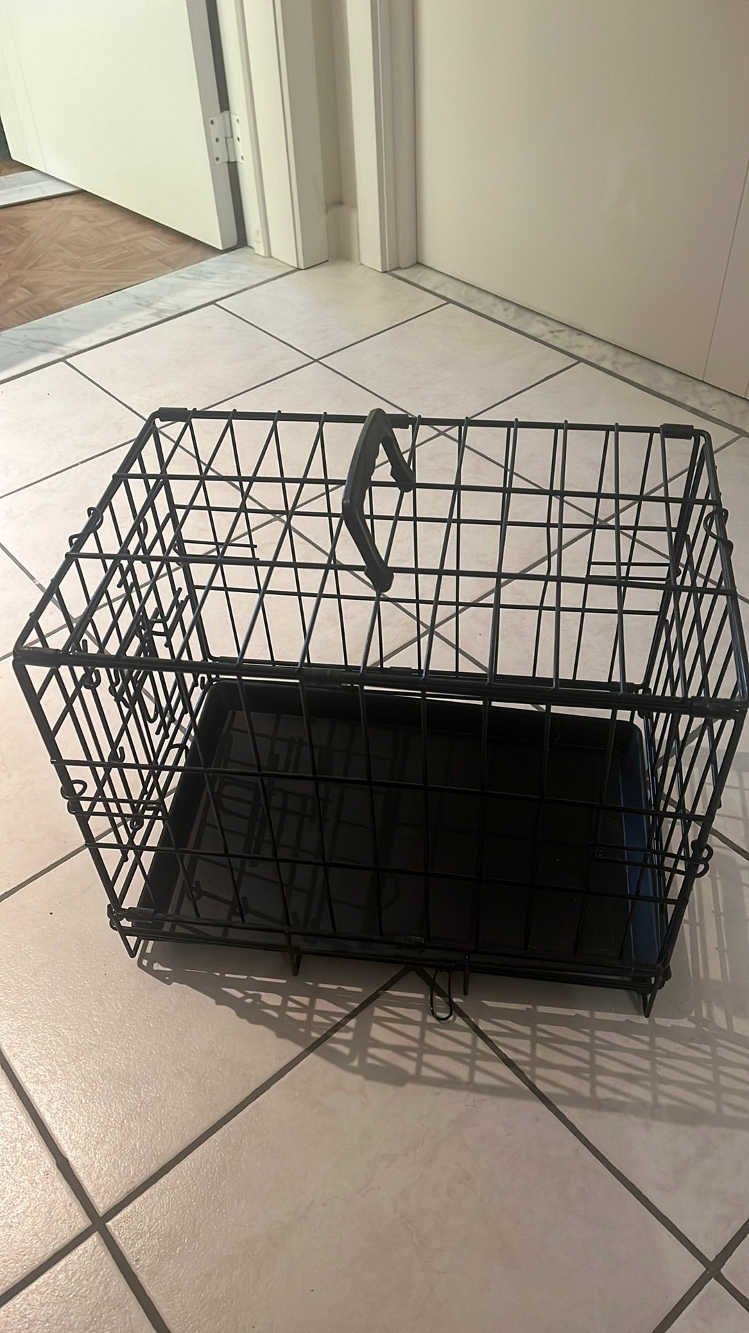 Hondenbench Zwart – 47x31x38 cm, Dieren en Toebehoren, Ophalen, Zo goed als nieuw