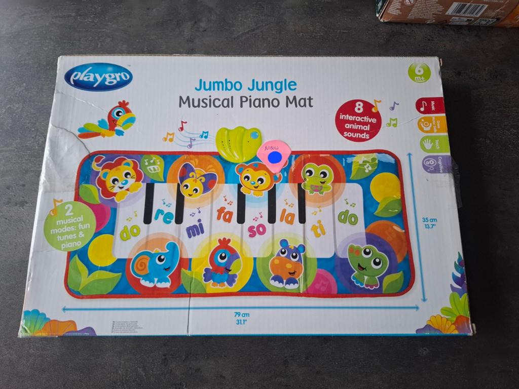 Playgro Jumbo Jungle Musical Piano Mat (NIEUW), Ophalen of Verzenden, Nieuw, Met geluid