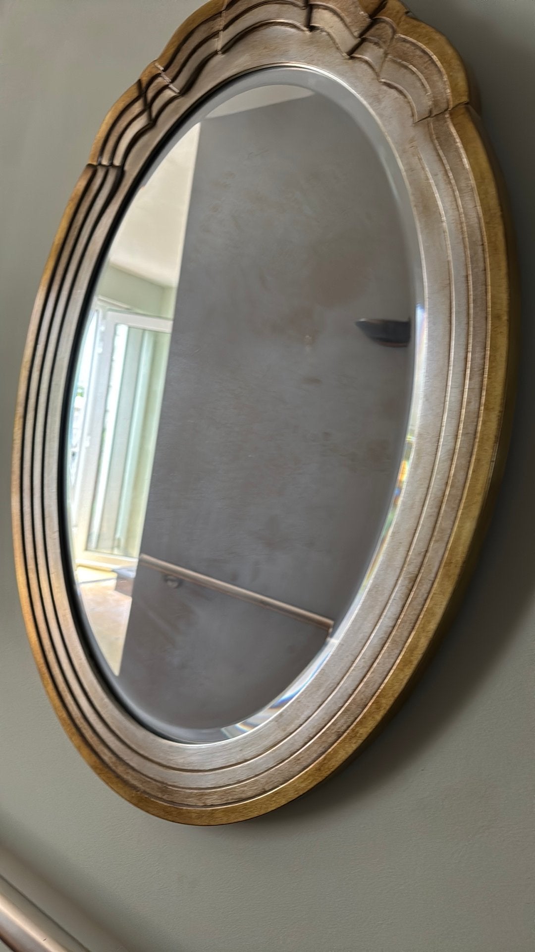 Miroir ovale doré tres bon état, Maison & Meubles, Accessoires pour la Maison | Miroirs, Enlèvement, Comme neuf, Ovale