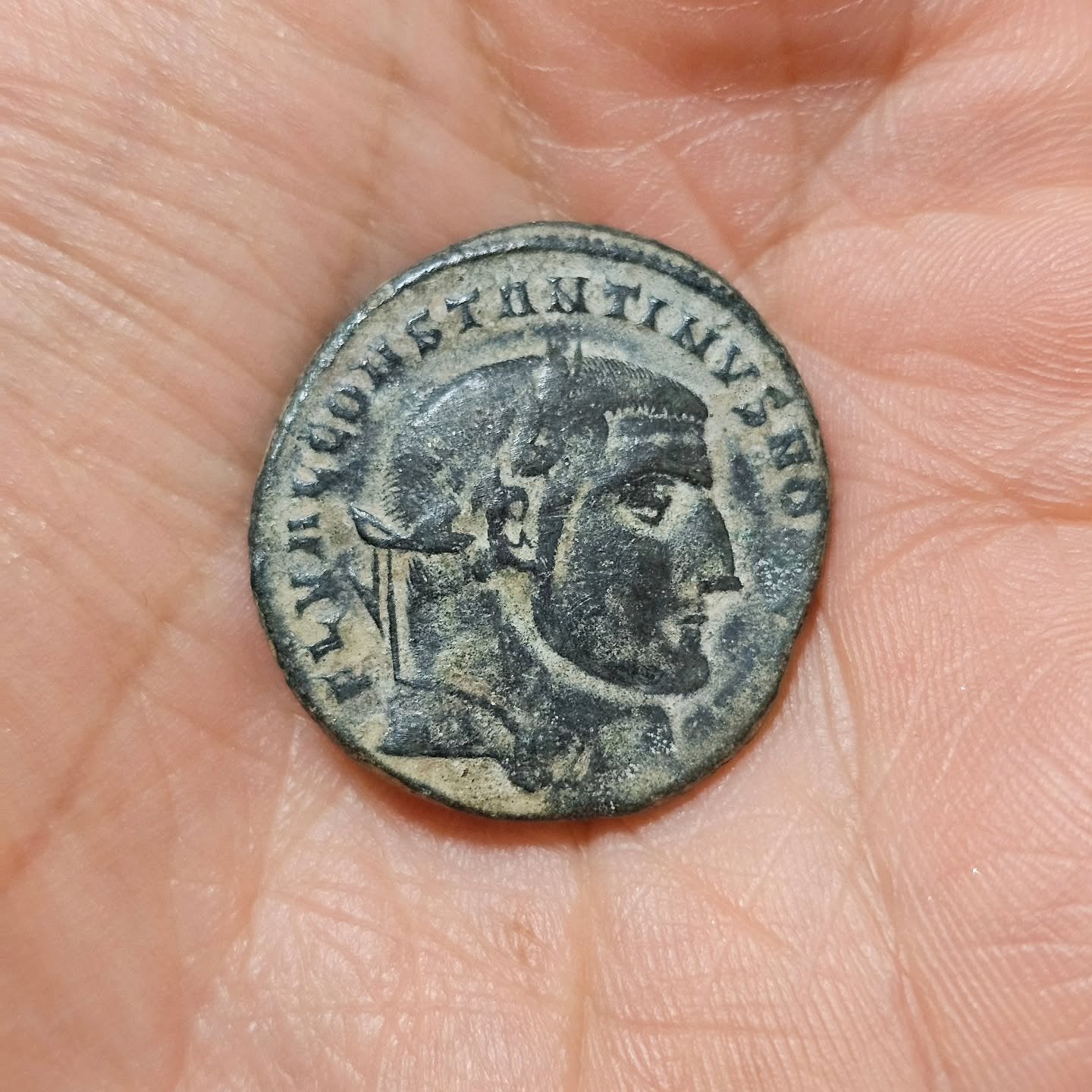 Follis romain en bronze représentant Constantin le Grand en, Envoi, Italie, Monnaie en vrac