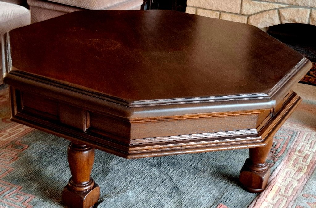 Eiken salontafel, Ophalen, Gebruikt, 50 tot 100 cm, Eikenhout