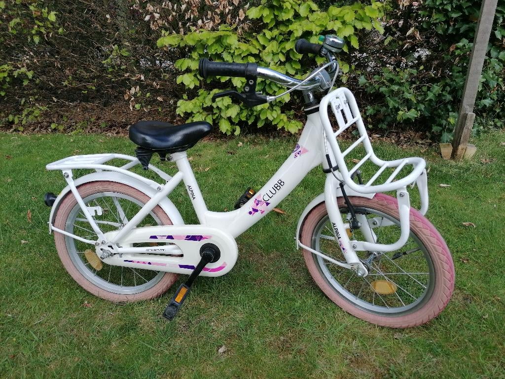 16" meisjesfiets, Vélos & Vélomoteurs, Vélos | Filles, Comme neuf, 16 pouces, Frein à main, Frein à rétropédalage, Enlèvement