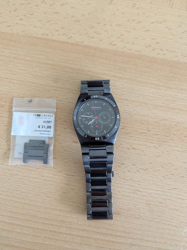 Horloge Bering 32341-792 man, Handtassen en Accessoires, Horloges | Heren, Staal, Staal, Polshorloge, Zo goed als nieuw
