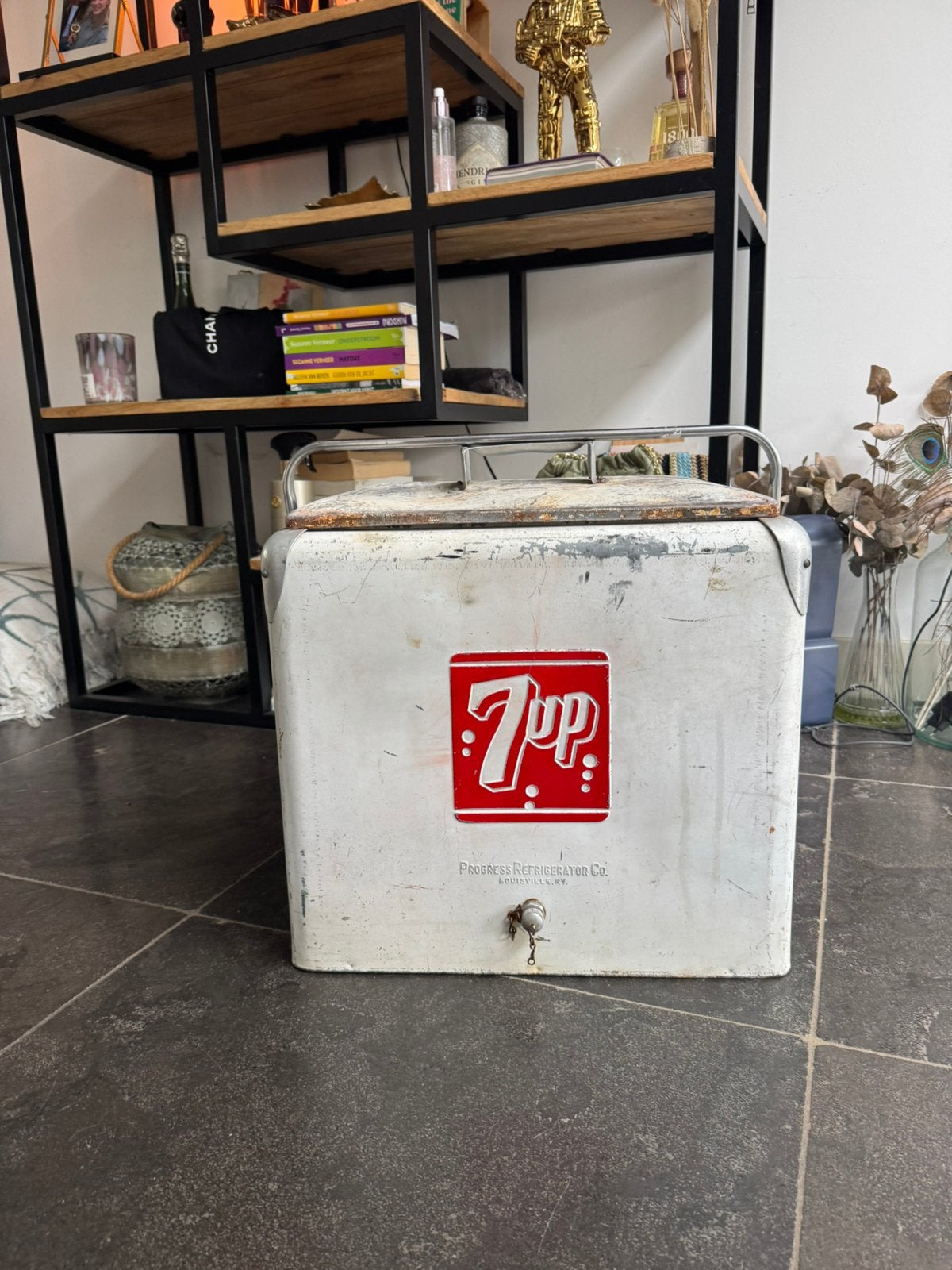 7up Seven-Up Vintage reclame Cooler, Ophalen of Verzenden, Gebruikt, Gebruiksvoorwerp