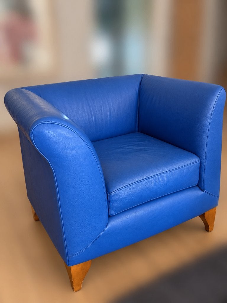 Leren zetel set, Huis en Inrichting, Ophalen, Hout, Zo goed als nieuw, Rechte bank